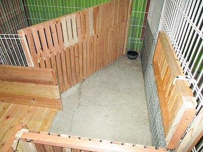 ケージに小部屋を作ることができる